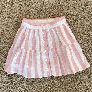 GAP Stripped Linen Girls Skirt - size 6/7